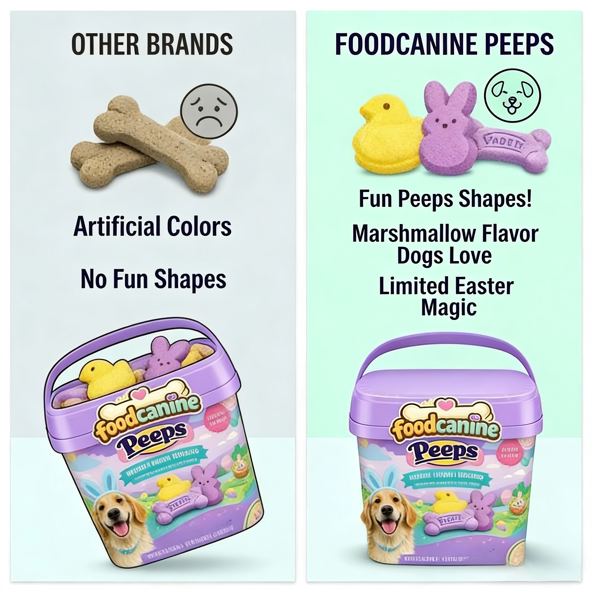 Bunny Buddy Biscuits – Marshmallow Flavored Dog Treats