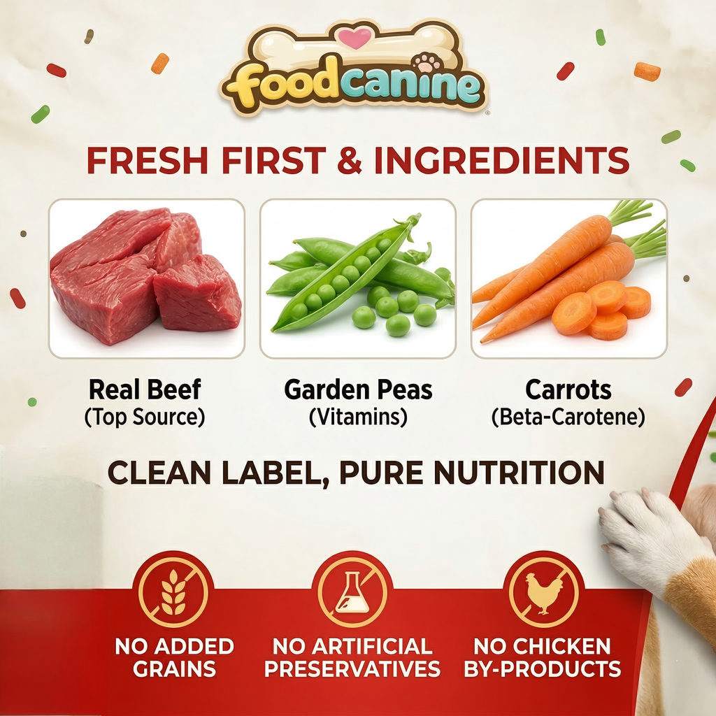 Beef & Vegetables Recipe Dog Food