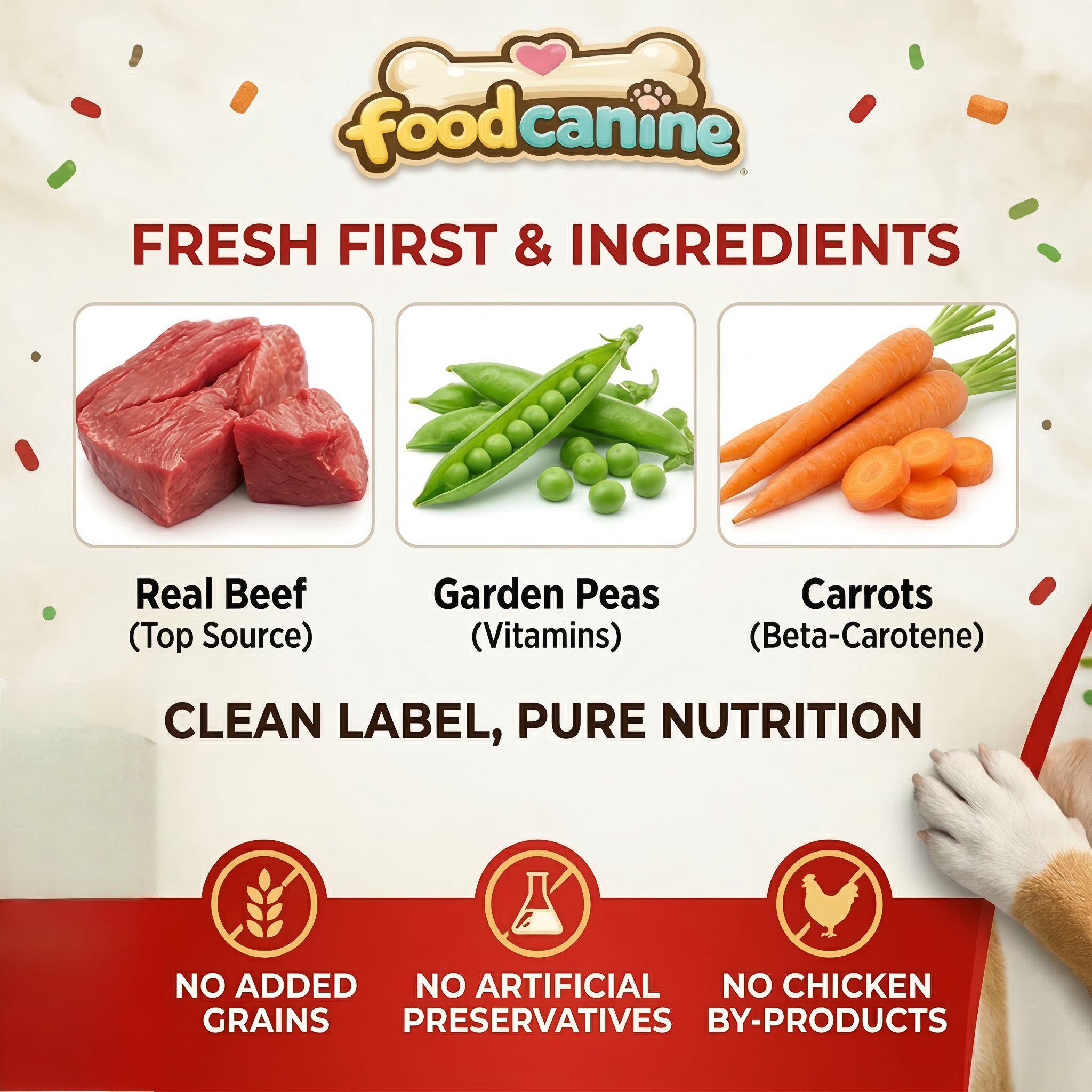 Beef & Vegetables Recipe Dog Food