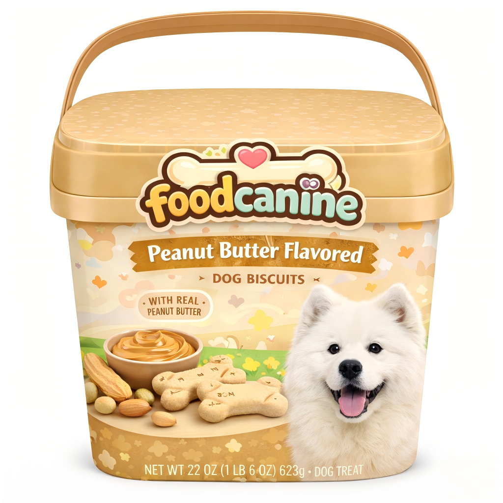Peanut Butter Flavored Dog Biscuits – With Real Peanut Butter