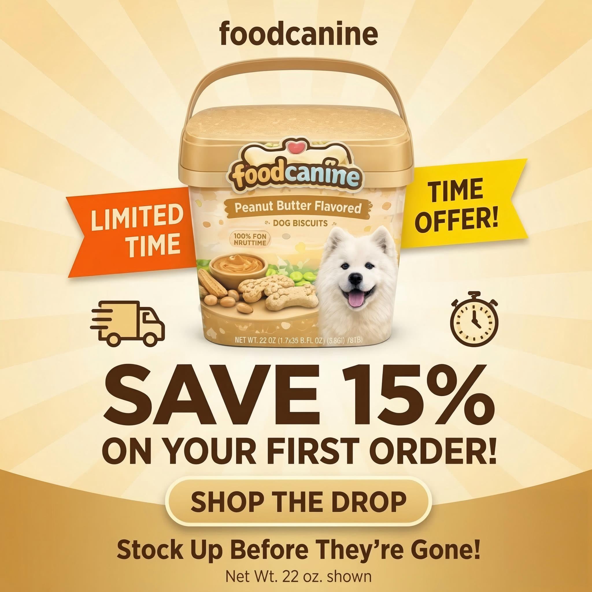 Peanut Butter Flavored Dog Biscuits – With Real Peanut Butter