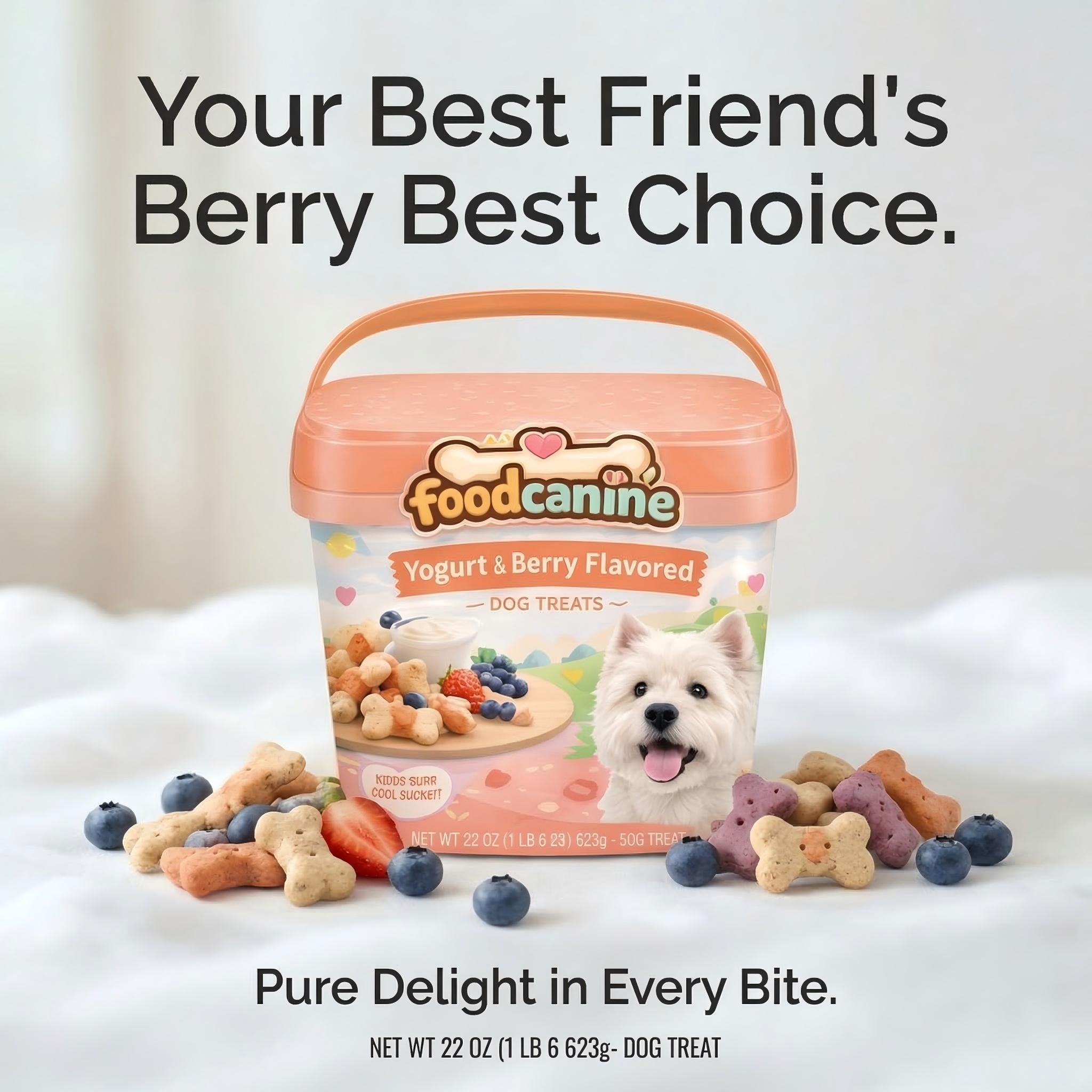 Yogurt & Berry Flavored Dog Treats – Made with Real Yogurt