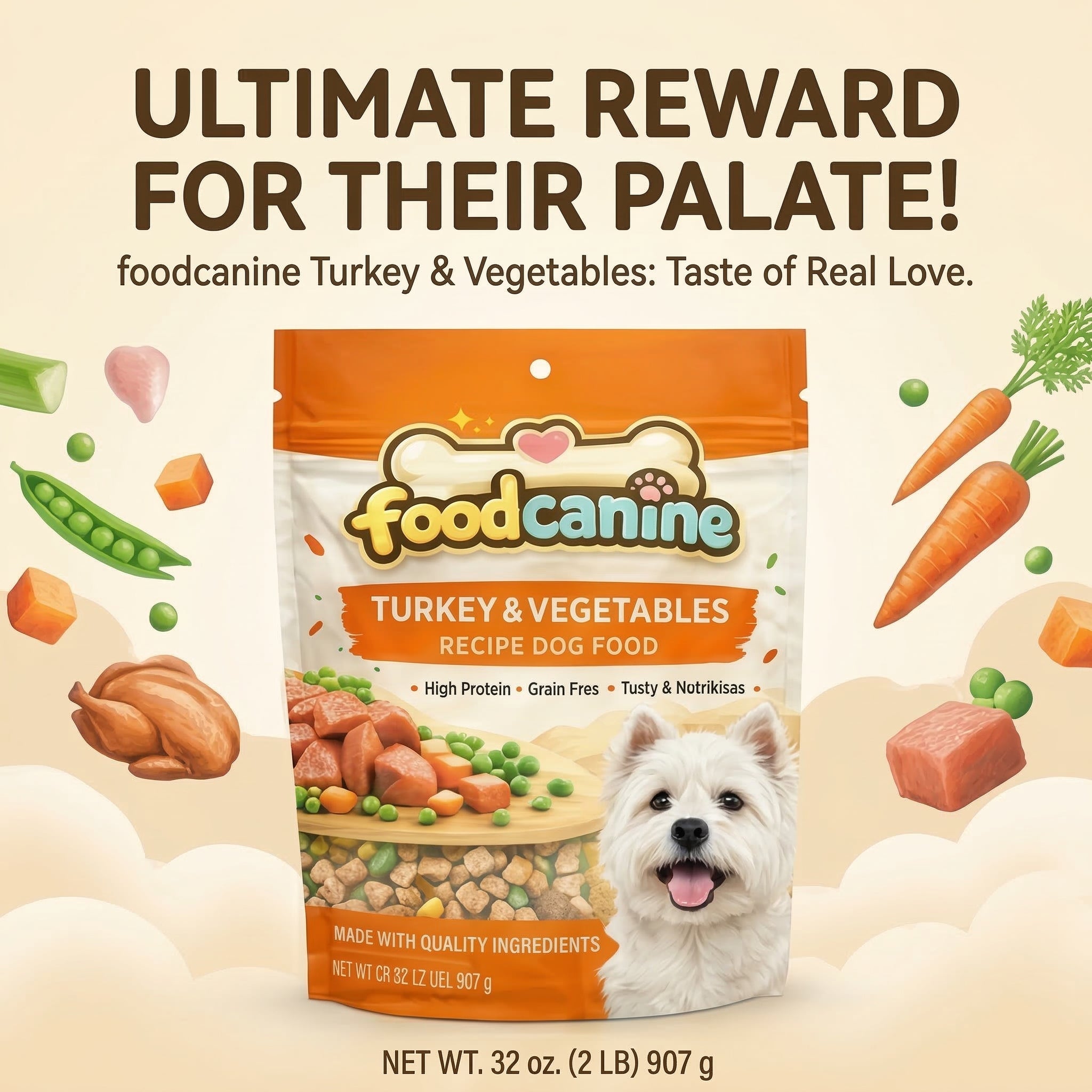 Turkey & Vegetables Recipe Dog Food